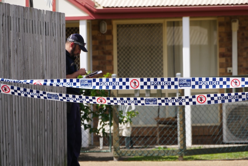 Police at the scene of alleged murder in Rockhampton