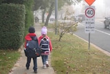 Children walking to school.