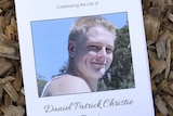 The tribute for Daniel Christie's memorial service.