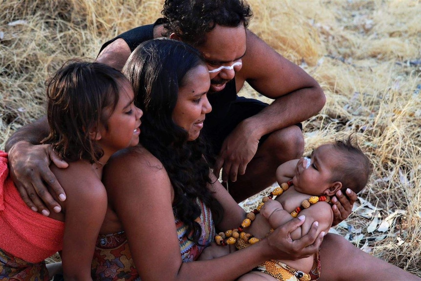 An Aboriginal family of four