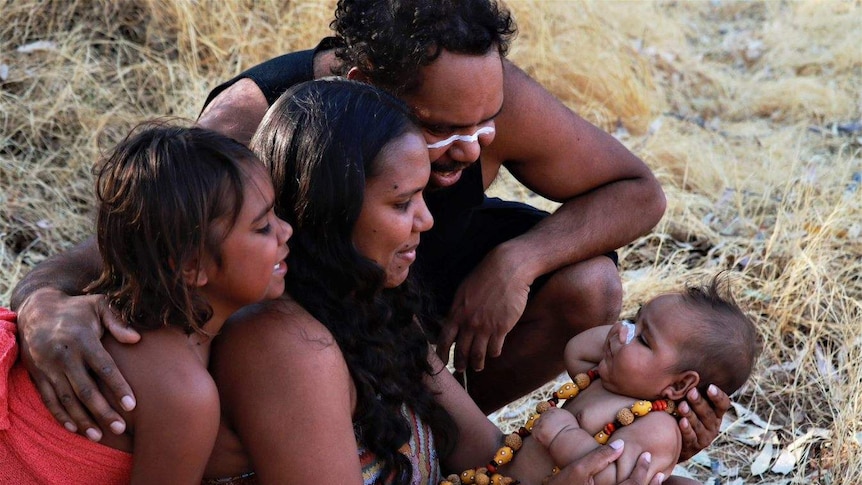 An Aboriginal family of four