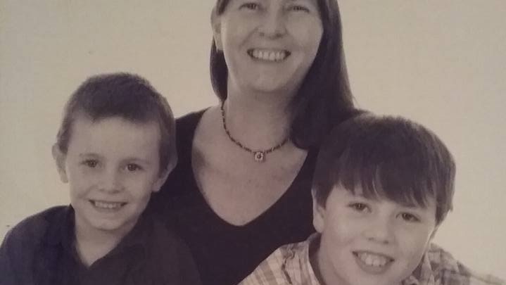 Jodie with her children when they were younger.