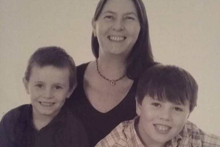 Jodie with her children when they were younger.