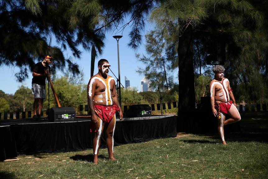 Aboriginal men dancing