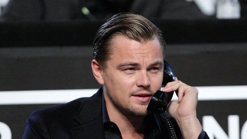 Leonardo DiCaprio took calls as part of a telethon for Haiti.