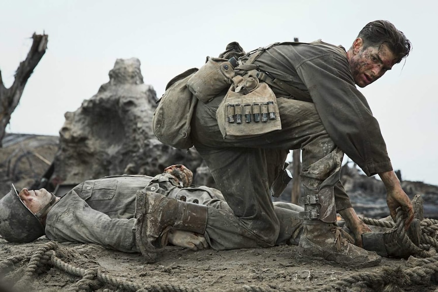 Andrew Garfield stars as Desmond Doss in Hacksaw Ridge.