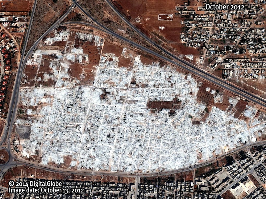 The complete demolition of the Masha' al-Arb'een neighbourhood in Hama.