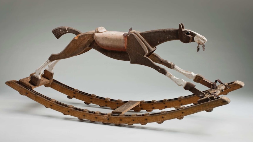 Wooden rocking horse, 1920s