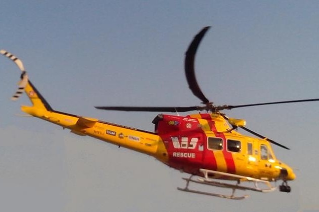 The man was taken by the Hunter's Rescue Helicopter to John Hunter Hospital.