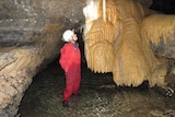 Deb Hunter pictured inside a cave.