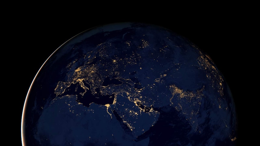 Europe, Africa and the Middle East at night