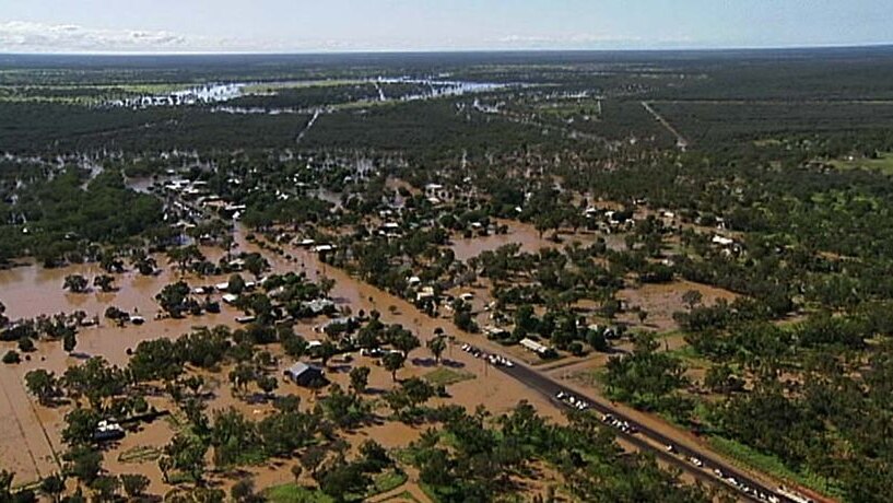 The flood-hit town of Bollon is facing a huge clean-up job.