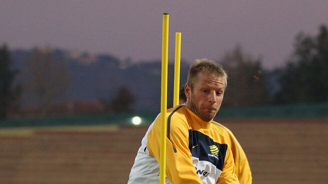 Work to do ... Vince Grella says he hasn't had a lot of football training.