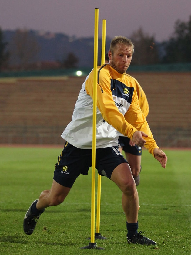 Work to do ... Vince Grella says he hasn't had a lot of football training.