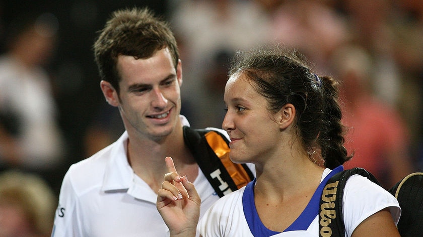 Stars come out ... Laura Robson won mixed doubles silver with Andy Murray in London.