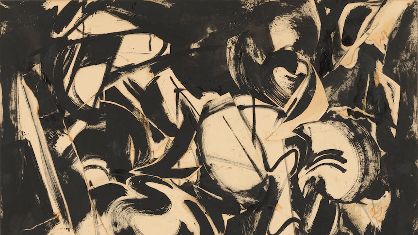 Untitled (1953) by Lee Krasner, on show at the National Gallery of Australia as part of the Abstract Expressionism exhibition.