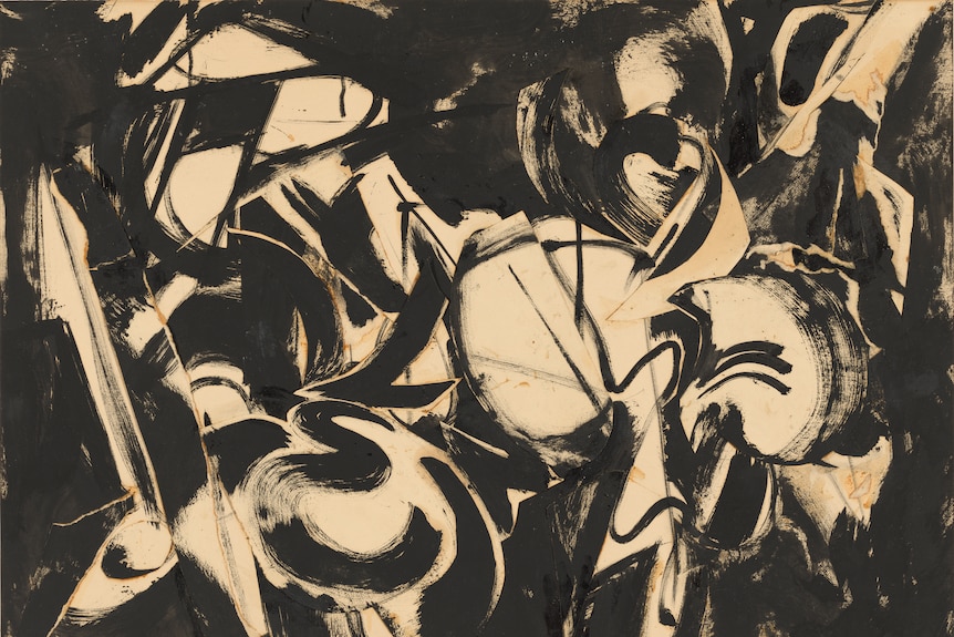 Untitled (1953) by Lee Krasner, on show at the National Gallery of Australia as part of the Abstract Expressionism exhibition.