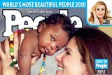 Sandra Bullock and her baby boy on the cover of People