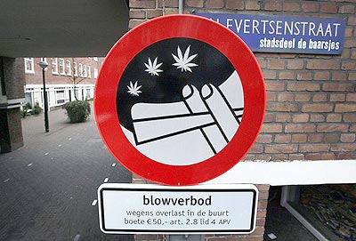 is tobacco illegal in amsterdam Amsterdam deals 'no dope smoking' signs