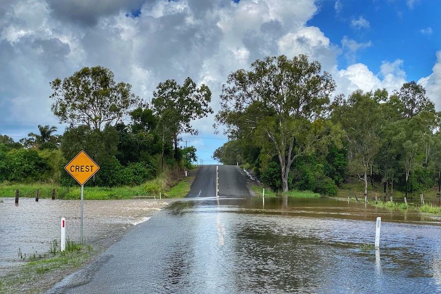 Flooded roads.