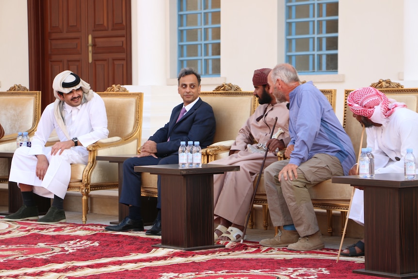 Mark Evans and colleagues meet Sheikh and British ambassador