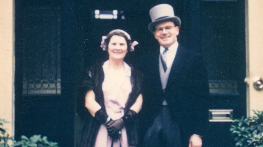 Hugh and Val Brockway on their way to a garden party at Buckingham Palace in 1953.
