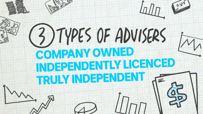 There are three types of financial advisers.