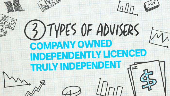 There are three types of financial advisers.