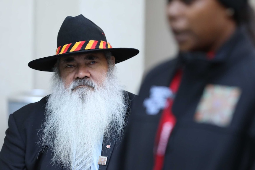 Pat Dodson during event at Parliament House