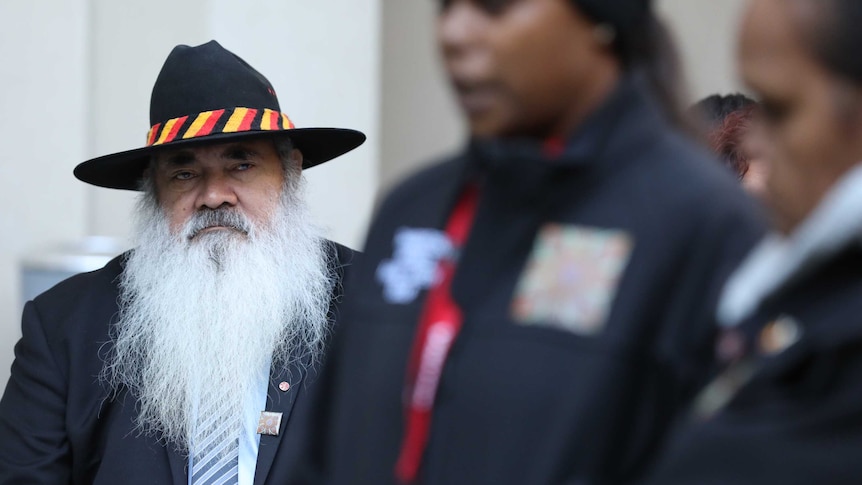 Pat Dodson during event at Parliament House