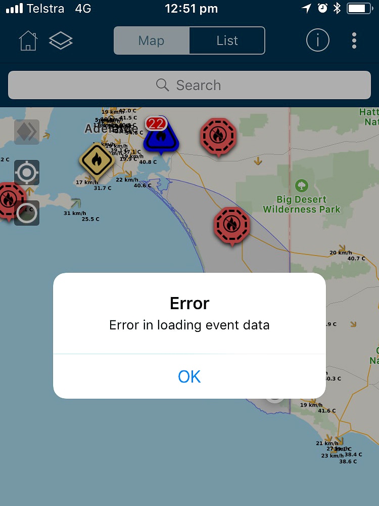 Alert SA app failure