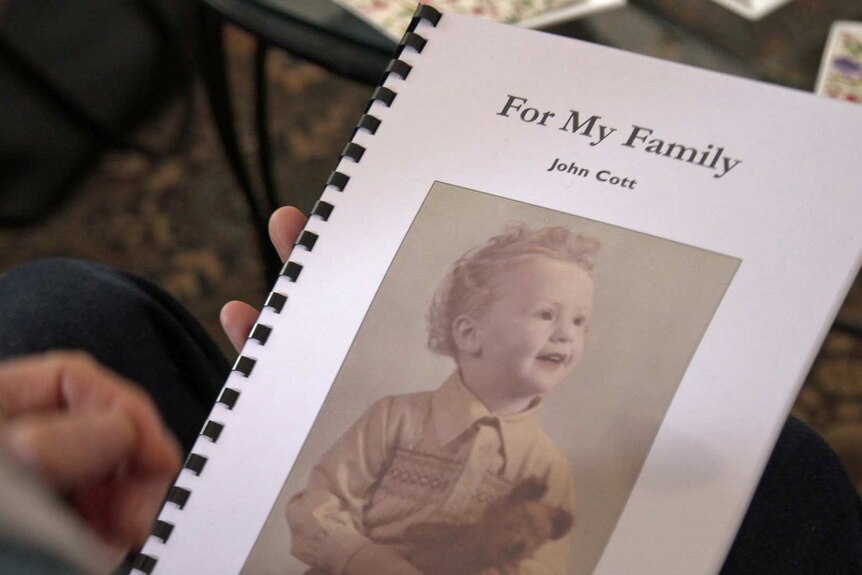 A bound book with the words 'For My Family' printed on the front.