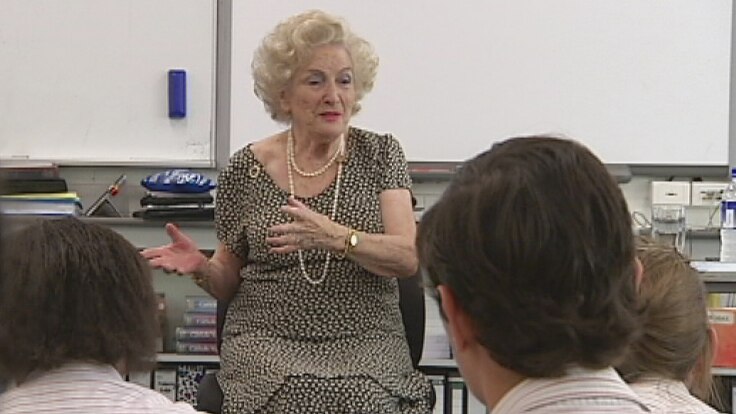 Hetty Verolme speaks to Perth school students