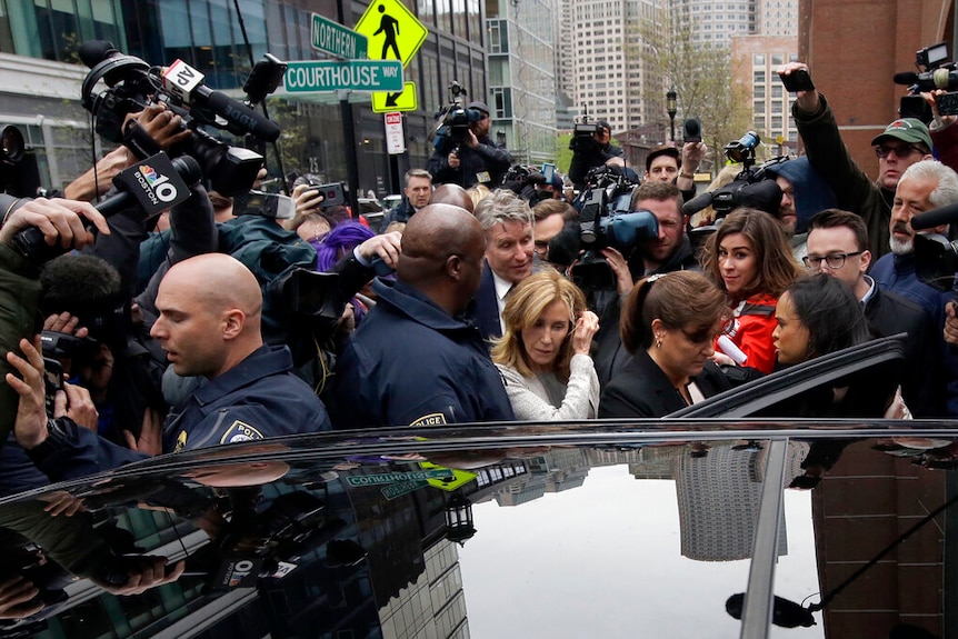 Felicity Huffman after court appearance
