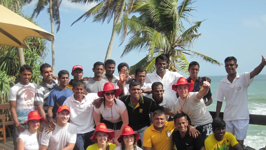 Victorian lifesavers with Sri Lankan lifeguards