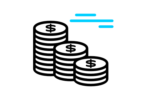 An illustration of stacks of coins.