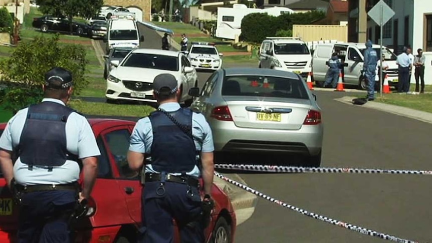 Casula crime scene after a woman died in her front yard