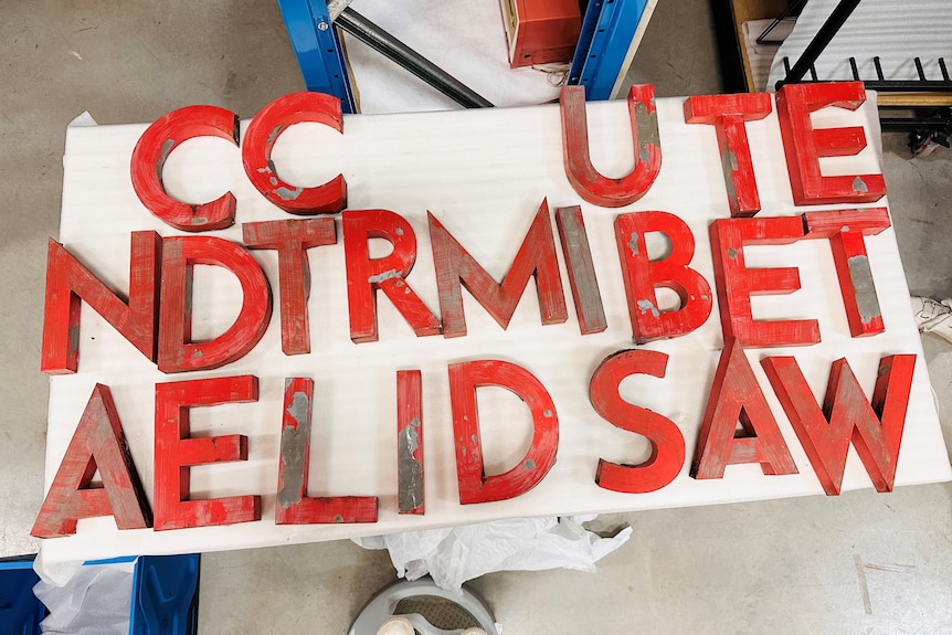 CCUTENDTRMIBETAELIDSAW these are the red tin letters that need solving