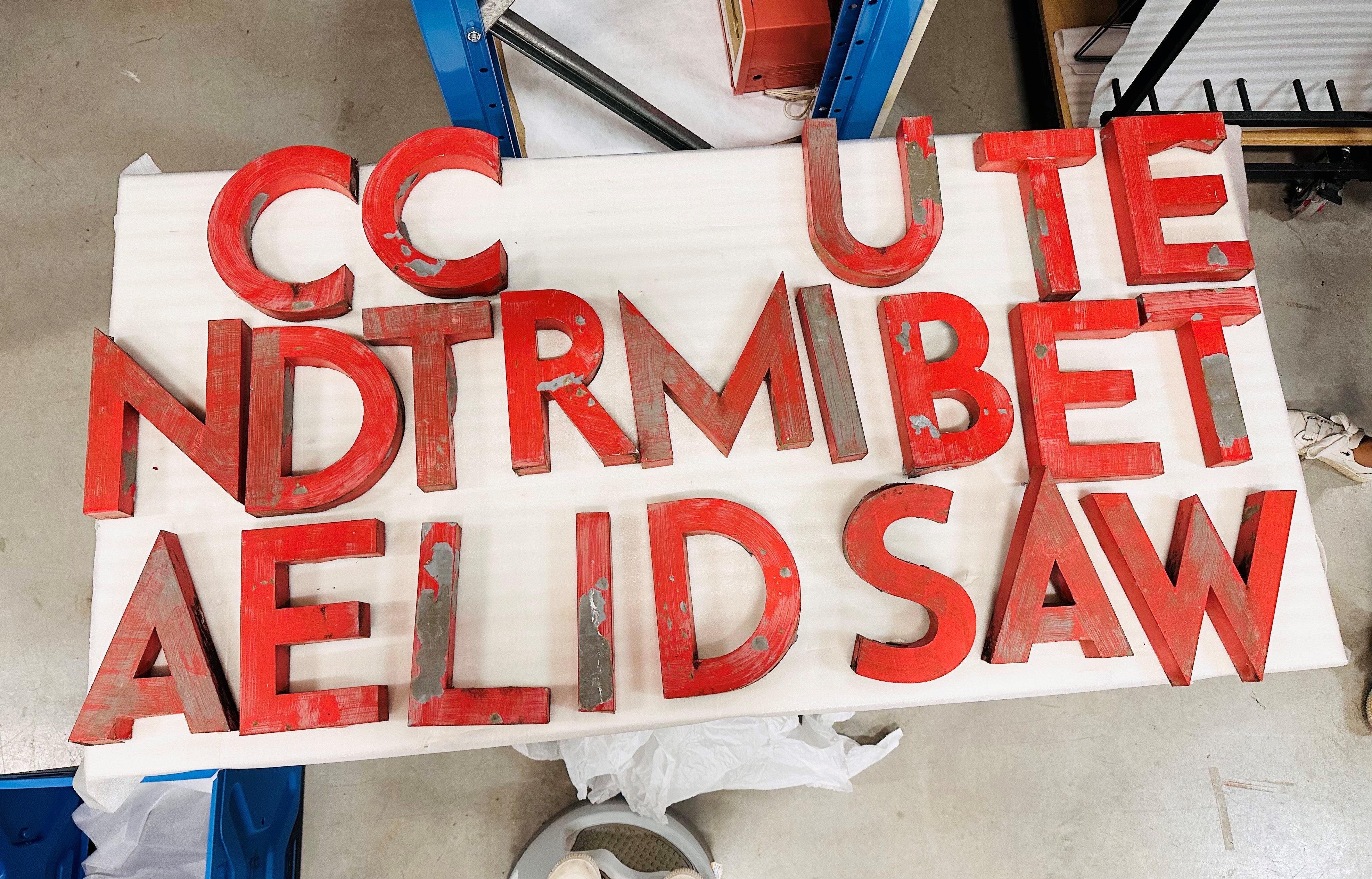 CCUTENDTRMIBETAELIDSAW these are the red tin letters that need solving.