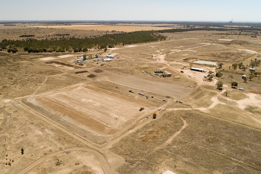 Aerial photo of the former Linc Energy site, date unknown.