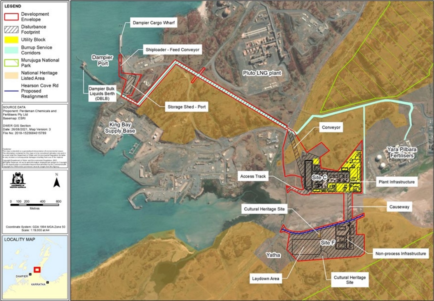 A map shows the Urea plant and how close it is to national park areas.