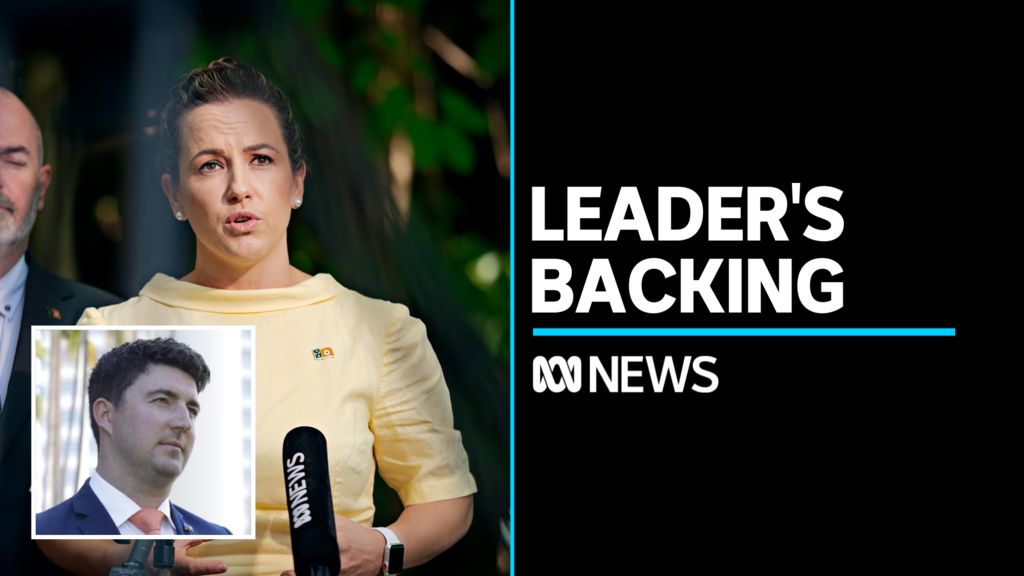 Leader's Backing: NT Opposition leader Lia Finocchiaro with inset of Joshua Burgoyne