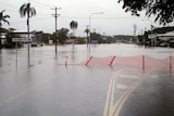 Floodwaters cover the Bruce Highway at the north Queensland town of Ingham