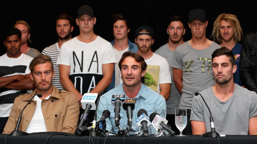 Bombers skipper Jobe Watson speaks for past and present Essendon players after doping decision.
