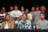 Players to decide ... Bombers skipper Jobe Watson addresses the media on Tuesday