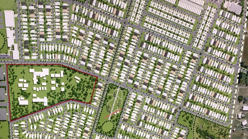 An animated map shows Berrimah Farm will be surround by housing.