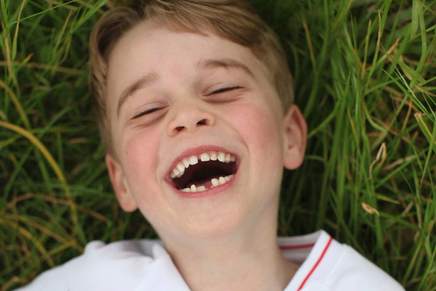 Prince George poses for a photo taken by his mother, Kate, the Duchess of Cambridge.