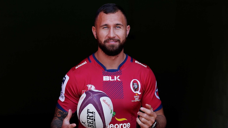 Quade Cooper poses at a Queensland Reds media call at Ballymore in Brisbane in September 2016.