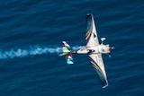 Matt Hall flies during Red Bull Air Race