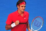 Roger Federer was largely untroubled as he swatted Juan Martin Del Potro aside in straight sets.